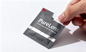 Salviette per lenti professionali con microfibra ospedaliera e isopropanolo al 70% per protezione ottimale dei rivestimenti